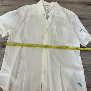 Tommy Bahama Men's White Short-Sleeve Button-Up Shirt - Nautical Dolphin Detail